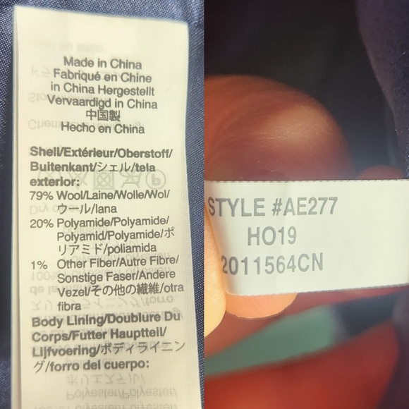 J.Crew Classic Preppy Winter Wool Blend Tailored Topcoat Navy Blue Plaid 2 - Picture 16 of 16